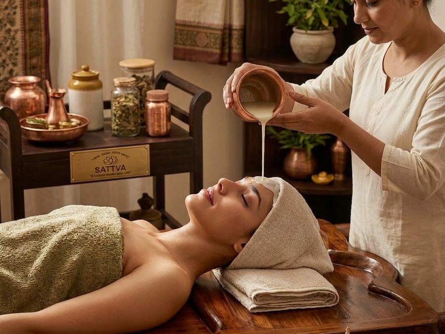 Takradhara medicated buttermilk stream therapy